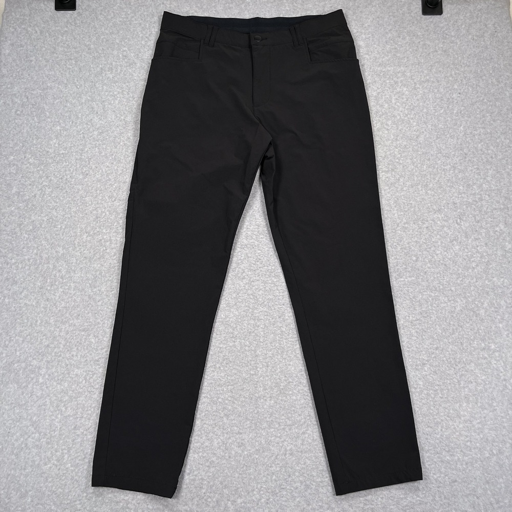 Bylt Ace Pant Mens 34x30 Black Performance Tech Golf Stretch Slim Tapered Leg